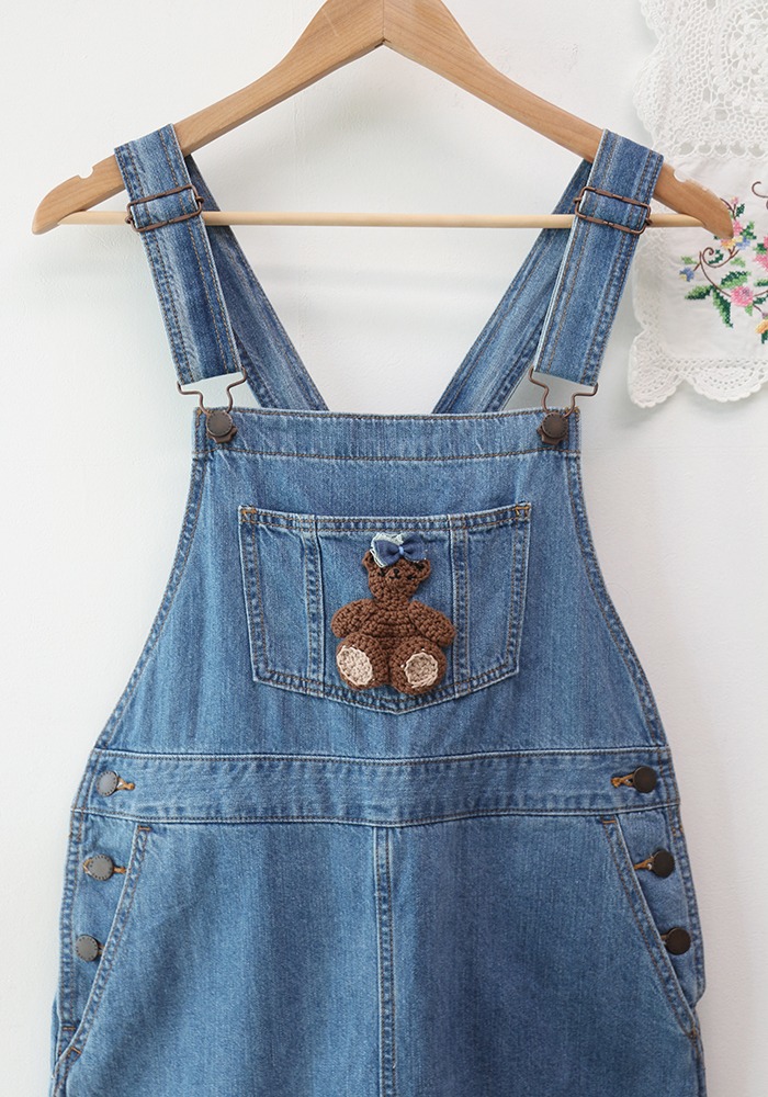 teddy denim overall ops