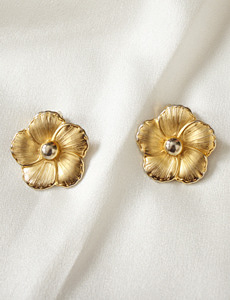 flower clip earring