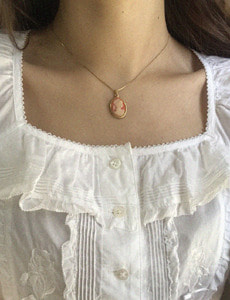 orange cameo necklace