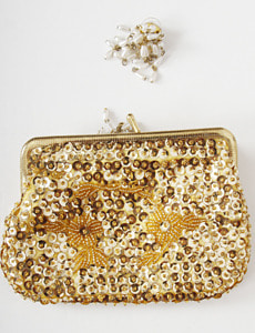 gold bead purse 