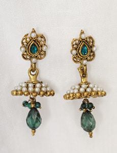antique green earring