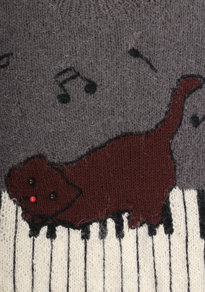 charcoal  cat knit